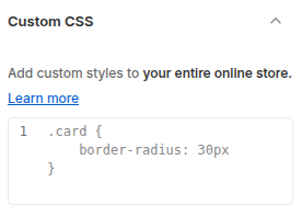 Theme shopify Classique - Custom Css