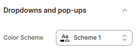 Theme Classique - Dropdown and Popup