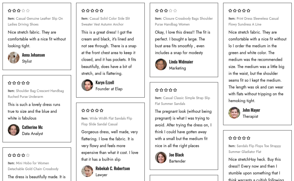 Classique - Customer review
