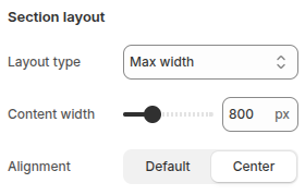 Theme Classique - Section layout