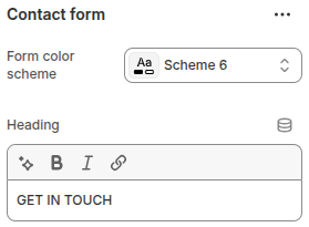 Classique - Contact form settings