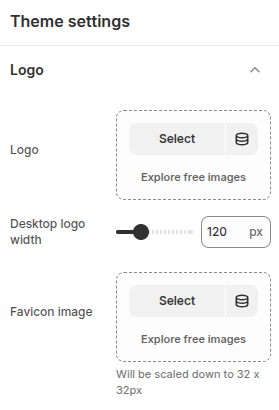 Shopify setting logo