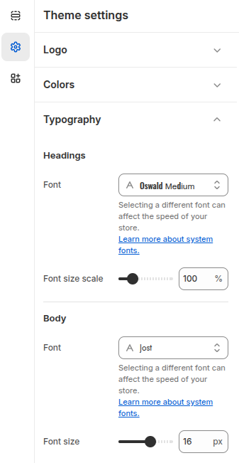 Theme Classique - Typography