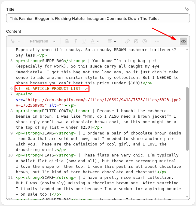 How to Display Related Products Inside a Blog Post on Shopify